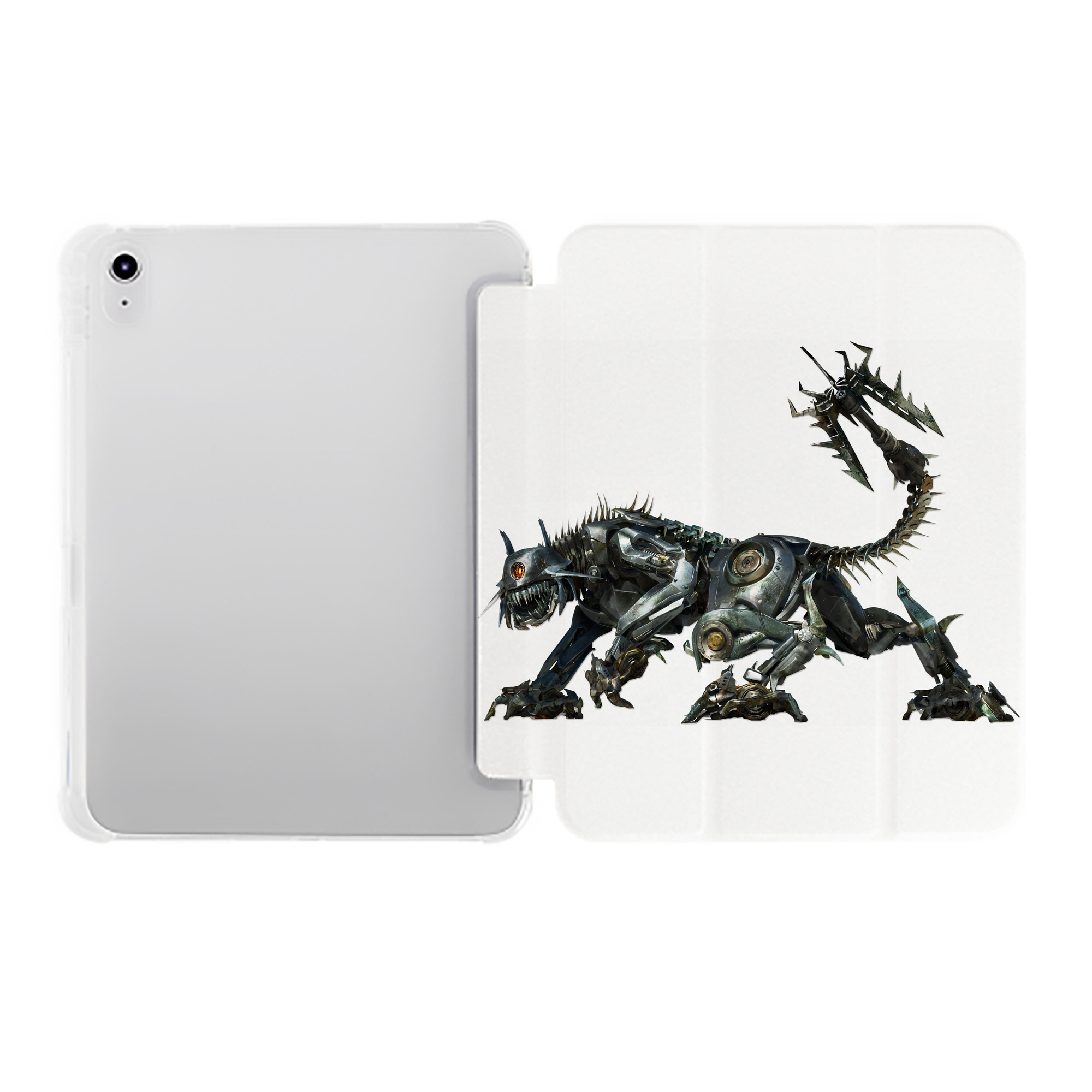 （画像用） Transformers トランスフォーマー IPad ケース ペン収納付き 三つ折りスタンド PUレザー×シリコン 対応機種9.5/10.5/10.9インチ